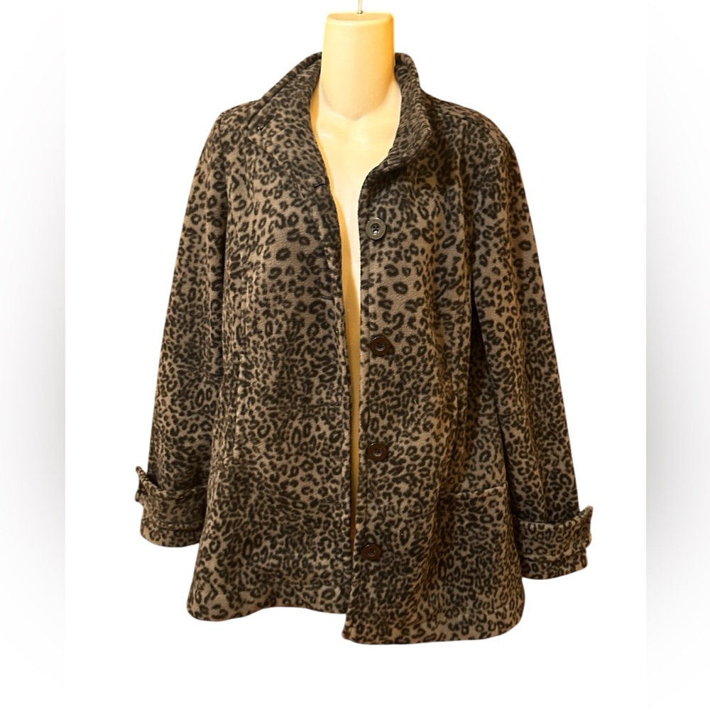 Valerie Bertinelli Ladies Gray And Black Animal Print Jacket - Picture 11 of 13